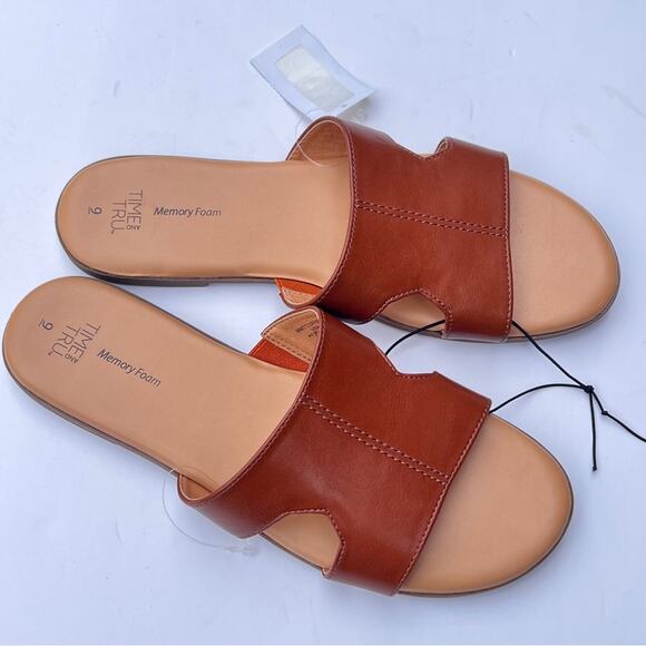 Time and Tru Women's Slip On Low Heel Sandals NWT Sz 9 - Picture 6 of 8